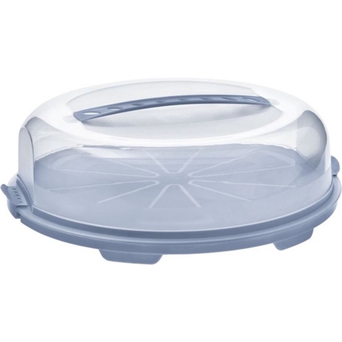 Rotho Fresh Taartdoos 34.5x35.5x11.6 cm Horizon Blauw/Transparant