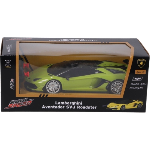 RC Lamborghini Aventador SVJ Roadster 1:24 + Licht Neon Groen