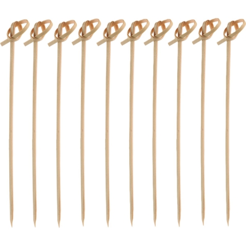 Hapjes/sate prikkers/spiesjes - bamboe hout - 500x stuks - 12 cm -