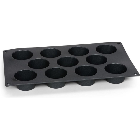 Patisse Mini Muffinvorm 11 Vaks 29x17 cm Zwart/Siliconen