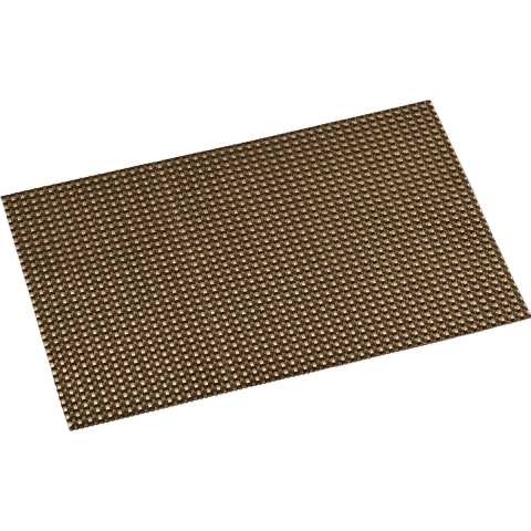 6x Rechthoekige placemats messing geweven 29 x 43 cm -