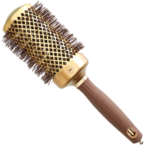 Olivia Garden Expert Blowout Shine Wavy Bristles Gold&Brown 55