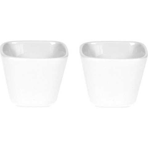 6x stuks eierdopjes van porselein wit 5 cm -