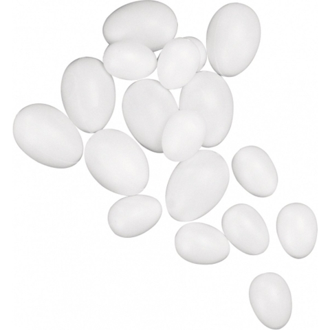 100x Plastic eieren wit 4,5 cm -