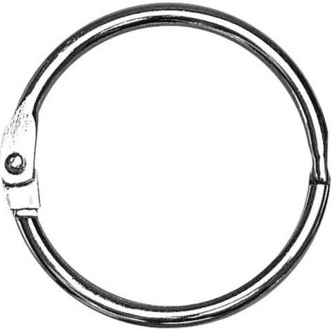 Rayher hobby materialen Sleutelringen/boekringen - 50x stuks - met opening - 25 mm -