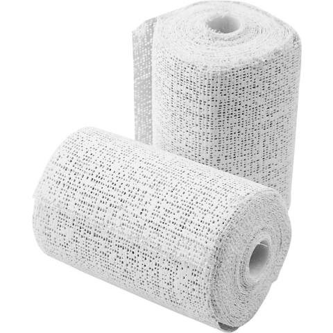 Gipsverband - 6x rollen -wit - 7,5 x 2700 cm - gips gaas - gipsbuik - maskers - adrukken -