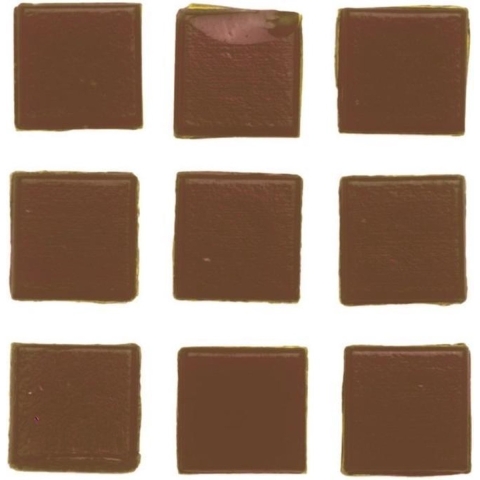 150x stuks vierkante mozaiek steentjes bruin 2 x 2 cm -