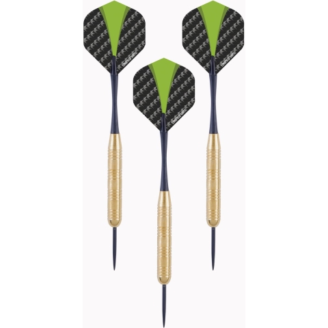 2x Set van 3 dartpijlen Longfield darts brass 24 grams -