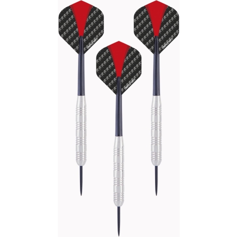 2x Set van 3 dartpijlen Longfield darts nickel silver 23 grams -