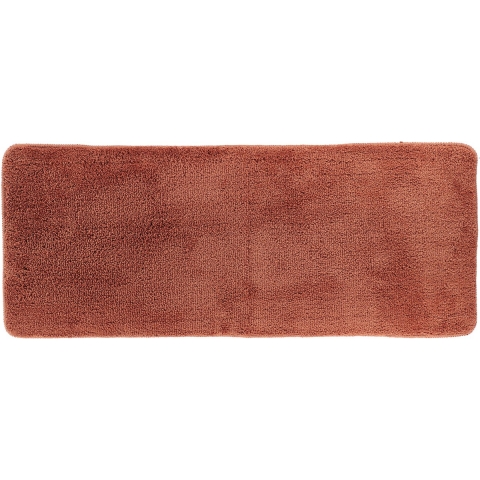 Tendance Badmat Aquarius - microfiber - hoogpolig - extra lang - roestbruin - 50 x 120 cm - antislip -