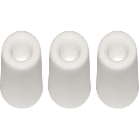 Deurbuffer - 3x - deurstopper - wit - rubber - 75 x 40 mm - schroefbevestiging -