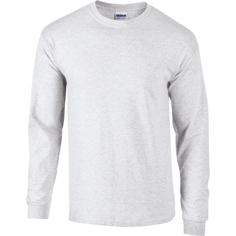 Gildan G2400 Ultra Cotton™ Long Sleeve T-Shirt - Ash Grey (Heather) - S