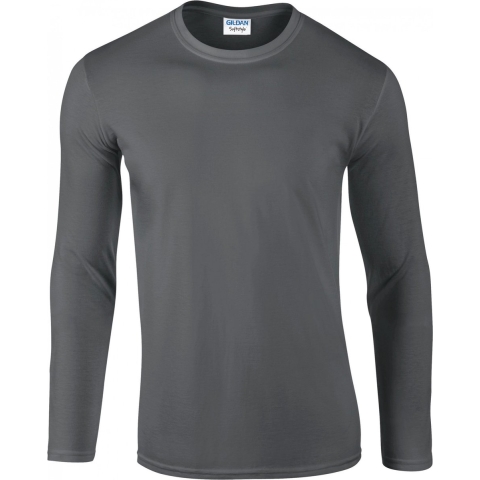 Gildan G64400 Softstyle® Adult Long Sleeve T-Shirt - Charcoal (Solid) - L