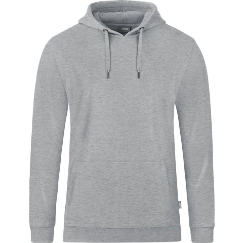 JAKO C6720 Sweater Met Kap Organic - Lichtgrijs Gemeleerd - L