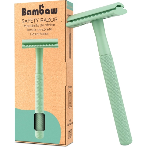 Bambaw Klassiek Metalen Scheermes Mint Groen