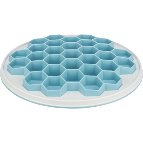 TRIXIE Honden-voermat Slow Feeding plaat Hive, wit-blauw