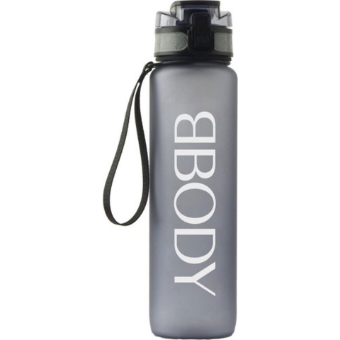BBODY Motivational Drink Bottle 1 l Grijs | 1 stuk