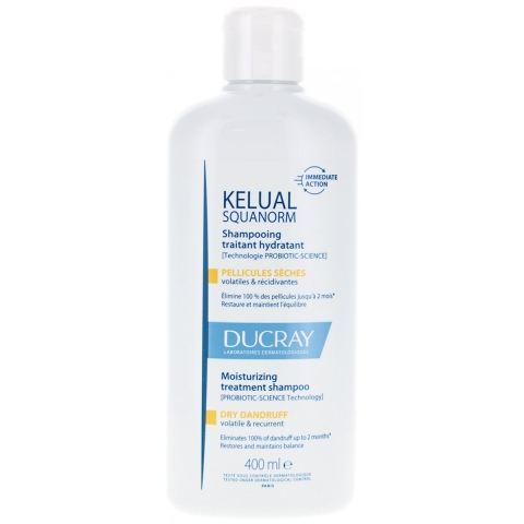 Ducray Kelual Squanorm Hydraterende Verzorgende Shampoo Droge Schilfers | 400 ml