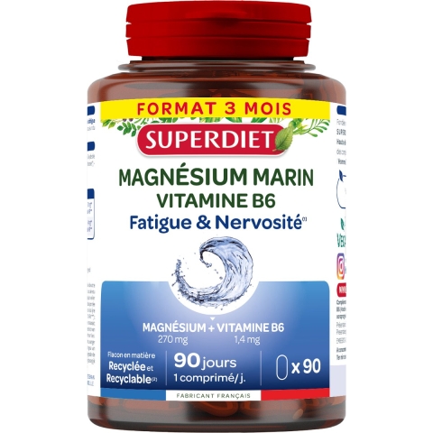 Superdiet Zeemagnesium Vitamine B6 | 90 tabletten