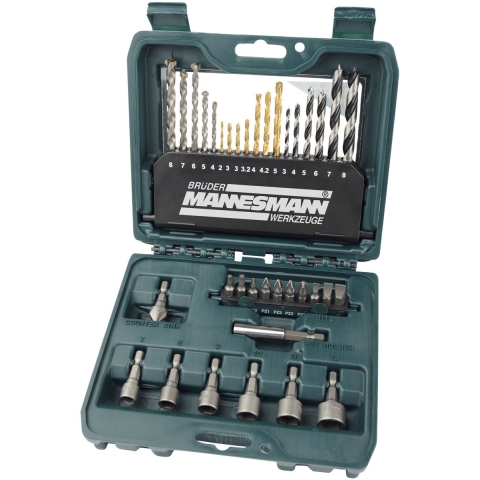 Brüder Mannesmann Bit- dop- en boorset 36 dlg (Hobby) - 54336
