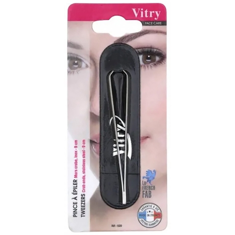 Vitry Prestige Epileerpincet Gebogen Schuin Inox | 1 stuk