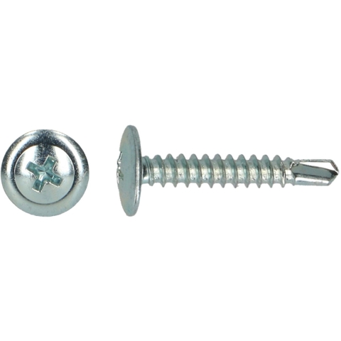 pgb-Europe PGB-FASTENERS | Zelfborende schroef bolkop+kraag Ø 4,20x13 Zn | 1000 st 0ZBBKR001004201303