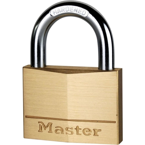 Masterlock 60mm - 30mm hardened steel shackle, 9mm diam. - double locking - 5-pin - 160EURD