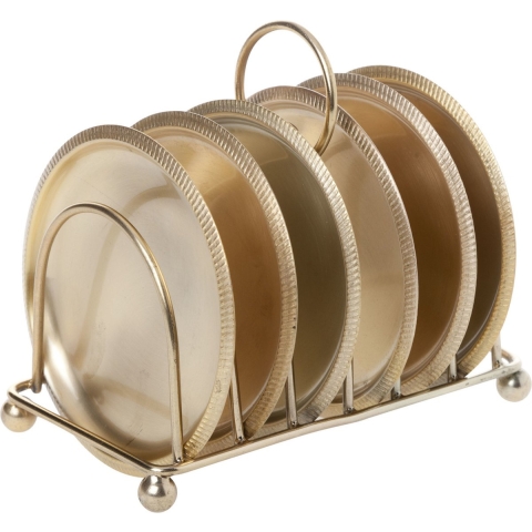 Cosy & Trendy Onderzetters Goud ø 10 cm - 7-Delig
