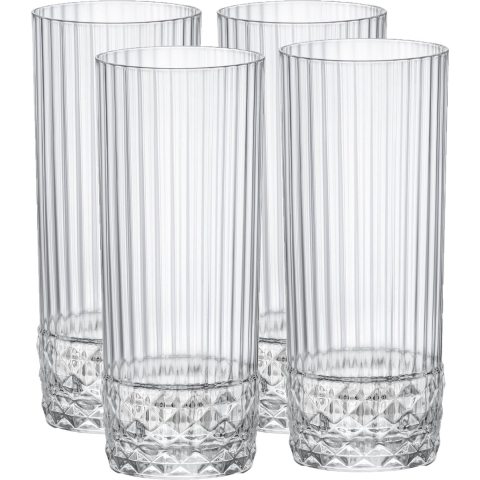 Bormioli Rocco Longdrinkglazen America 20's - 400 ml - 4 stuks