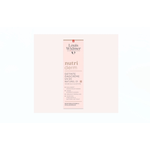 Louis Widmer Nutriderm Getinte Dagcrème UV 20 Natural 01 (zonder Parfum) | 30 ml