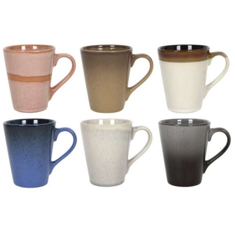 Studio Tavola Koffiekopjes met oor Earth - 310 ml - 6 stuks