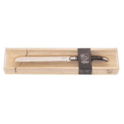 Laguiole Style De Vie Broodmes met Broodplank - Zwart