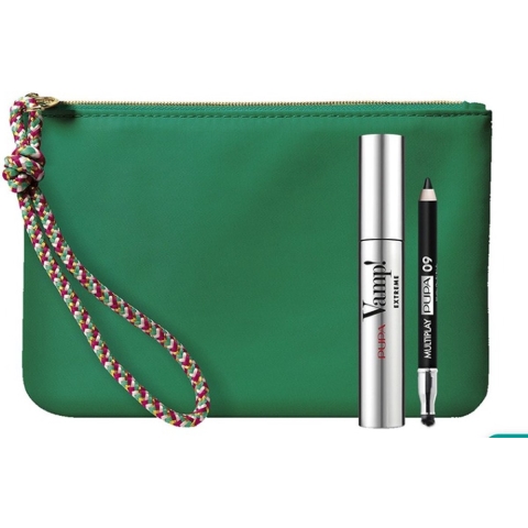 Pupa Vamp! Extreme Mascara Black 12 ML + Multiplay 09 0,8 GR + Bag