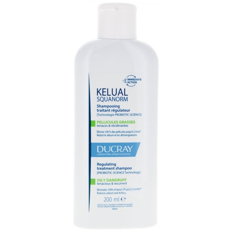 Ducray Kelual Squanorm Regulerende Verzorgende Shampoo Vette Schilfers | 200 ml