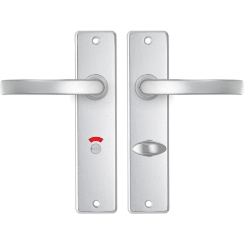 AXA | Binnendeurbeslag | Edge kruk | Blok | Toilet | 63-8 | Aluminium
