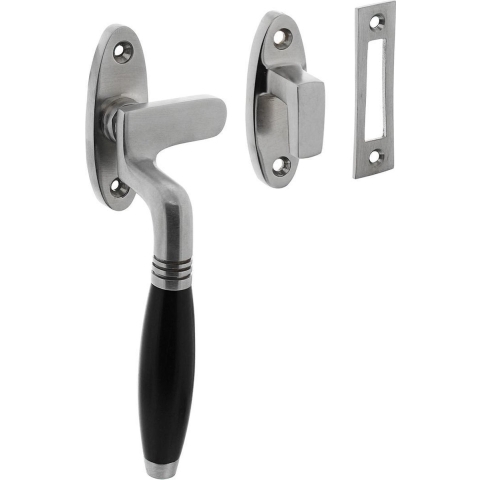 Intersteel | Raamsluiting Ton | Links | Chroom Mat/Ebbenhout