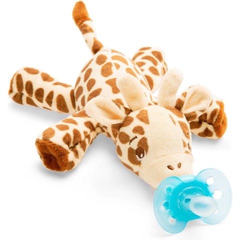 Avent Ultra Soft Snuggle Giraf + Fopspeen 0-6M | 1 stuk