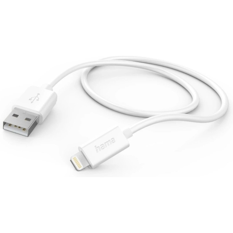 Hama Oplaadkabel, USB-A - Lightning, 1 m, wit