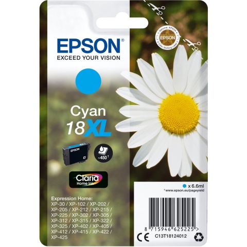 EPSON 18 XL Inktcartridge Cyaan