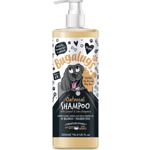 Bugalugs Oatmeal&Aloe Dog Shampo Bottle with Pump 500 ml
