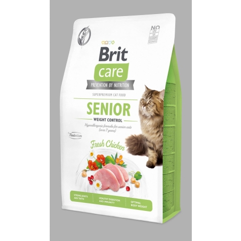 Brit Care Cat Grainfree Senior Weight Control Fresh Chicken 2 kg