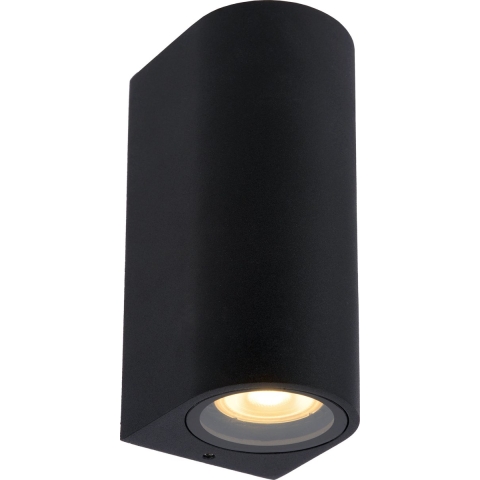 Lucide Zaro 2 Wandlamp Buiten IP44 Rond Zwart