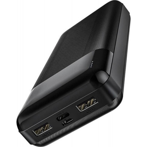 Powerbank 2x USB snellader 20.000 Mah Black