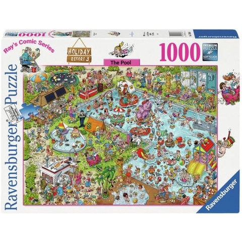 Ravensburger puzzel Holiday resort 3: The Pool - Legpuzzel - 1000 stukjes