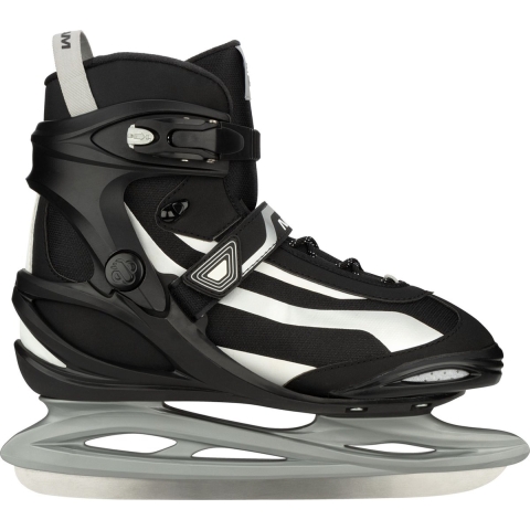 Nijdam IJshockeyschaats - Power Play - Semi-Softboot - Maat 46 - Zwart