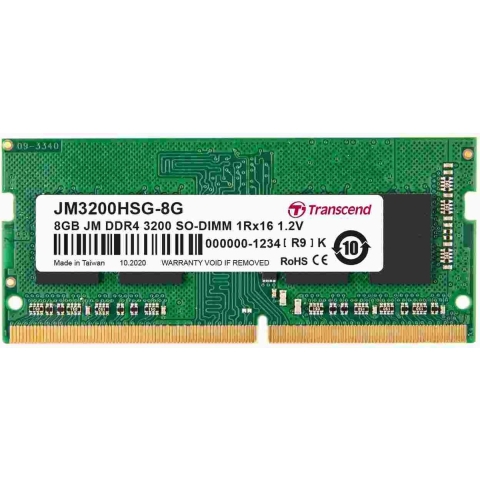 Transcend JetRAM Werkgeheugenmodule voor laptop DDR4 8 GB 1 x 8 GB 3200 MHz 260-pins SO-DIMM JM3200HSG-8G