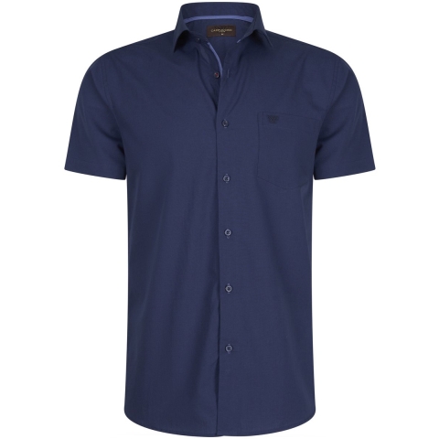 Cappuccino Short Sleeve Overhemd Navy Maat XL
