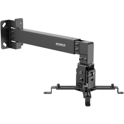 SpeaKa Professional SP-PWM-100 Beamer-wandbeugel Draaibaar Afstand tot de muur (max.): 600 mm Zwart