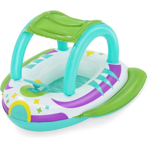 Bestway Luchtbed m. Afkapping - 107x112 cm - Space Splash - Bestway - OneSize - Badspelltjes