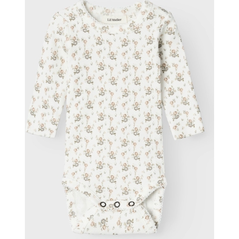 Lil Atelier Romper L/Æ - NbfGago - Kokosmelk - Lil Atelier - 62 - Romper L/S